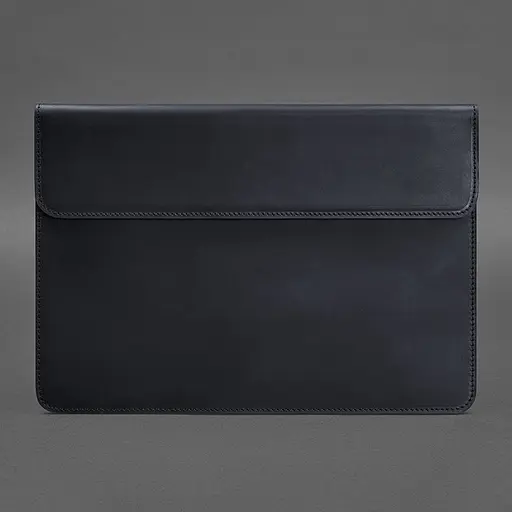 Шкіряний чохол-конверт BlankNote на магнітах для MacBook 14 Синій Crazy Horse - фото 3