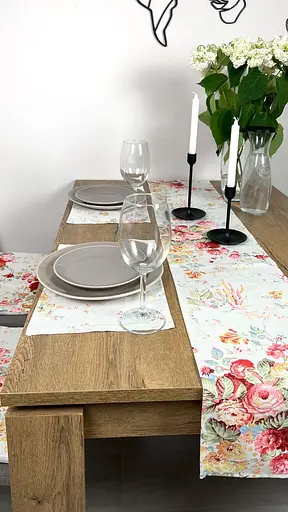 Доріжка водовідштовхувальна Квітковий принт 170х30 см Бежевий - фото 2