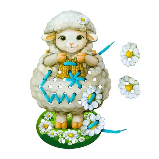 Деревянная шнуровка "Овечка" Ubumblebees (ПСД131) PSD131 - фото 1