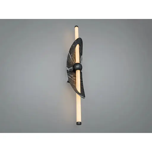 Настінне LED бра Romin 9 Вт чорне з мармуром - фото 1