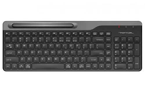Клавиатура беспроводная A4Tech FBK25 Fstyler, черный/Grey, bloetooth/USB 2.4GHz, ультратонкая, 12 мультимедийных кнопок, - фото 1