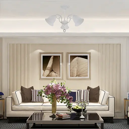 Люстра стельова Brille в спальню E27 60W WH (LK-686C/3) - фото 5