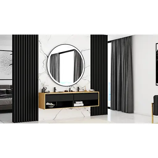 Умивальник Rea Nel black врізний чорний REA-U1023, Чорний - фото 4