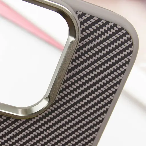 Чехол Epik TPU+PC Carbon with MagSafe для Apple iPhone 16, 6.1 Grey - фото 8