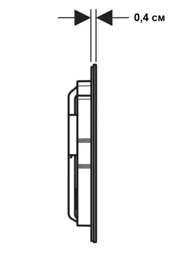 Клавіша змиву Geberit Sigma40 round 115.628.FW.1 нержавіюча сталь, сталевий матовий, Нержавіюча сталь - фото 4