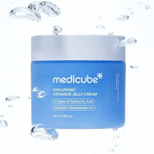 Увлажняющий крем-желе с гиалуроновой кислотой и керамидами Hyaluronic Ceramide Jelly Cream Medicube 50 мл - фото 1