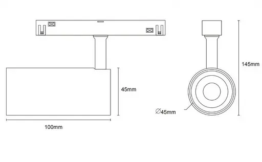 Світильник магнітний трековий Kloodi KDMG-SPOT45 12W 4K BK - фото 2