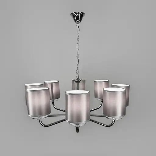 Люстра-підсвічник на 8 абажурів пастельного кольору Ø 80 см | Арт. AT 25/8 | Line F - фото 2