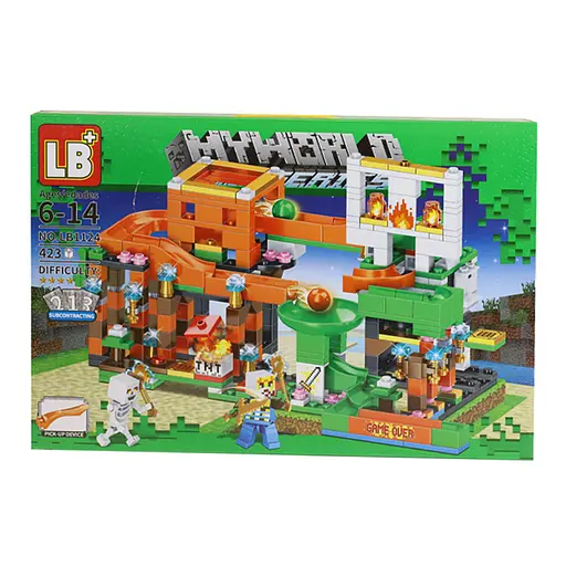 Конструктор Майнкрафт, LB1124, 423 деталі, 47.5x32x7 см
