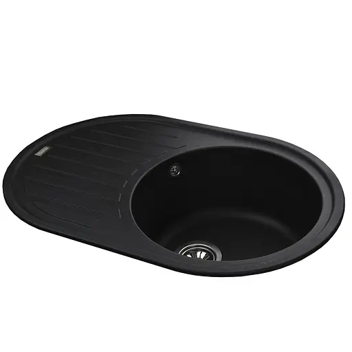 Кухонная мойка гранитная Globus Lux Ohara черный 770х500мм-А0002, Черный - фото 2