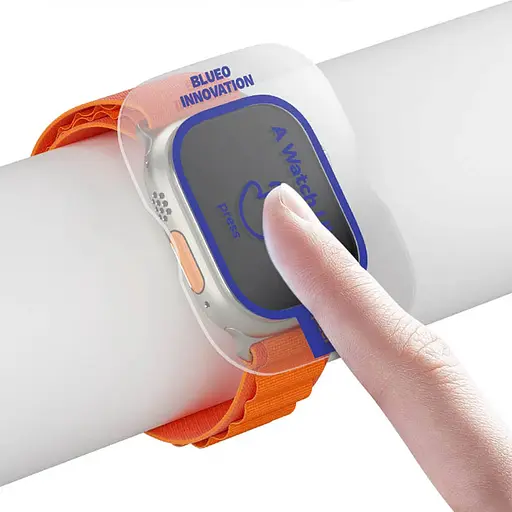 Защитное 2.5D стекло Blueo Corning Gorilla Glass для Apple Watch Ultra/Ultra 2 49mm Черный - фото 6