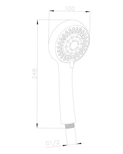 Ручной душ Imprese W100R5, Хром - фото 2