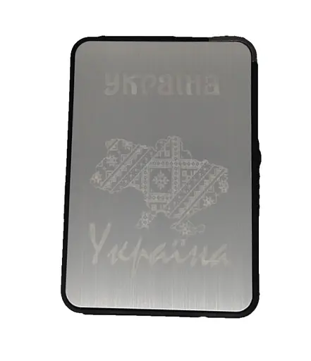 Портсигар на 10 сигарет з автоматичною подачею та запальничкою HL-427 Silver Карта (15691) - фото 2