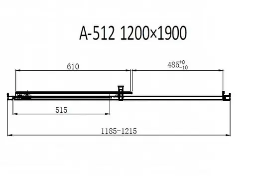 Душові двері Dusel FA512 120x190, універсальні, прозорий, хром - фото 2