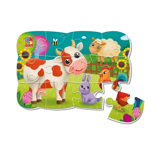 Дитячий м#039;який магнітний пазл Малюк зможе Ферма VT3205-89, 12 елементів