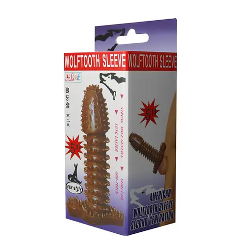 Насадка на пенис Baile Wolftooth Sleeve 12.5 см коричневый - фото 7