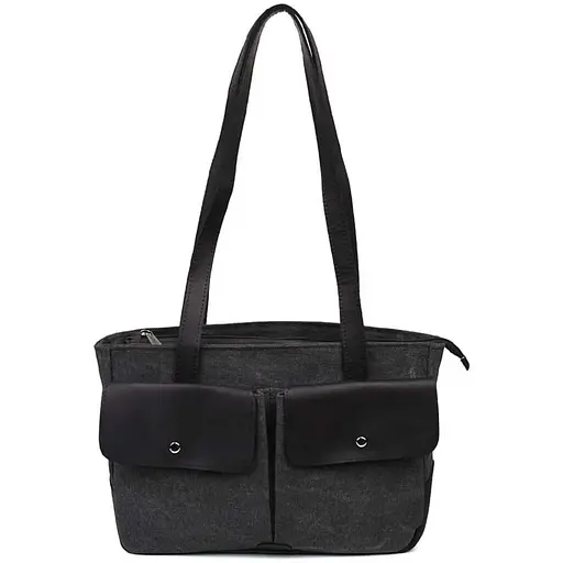 Женская сумка тоут Tarwa из канвас и кожи 25х35х9 см sum0028158 - фото 1