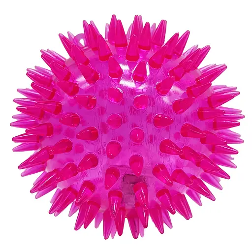 Мячик детский "Ежик" PR24125, 8,5 см, световые эффекты Фиолетовый