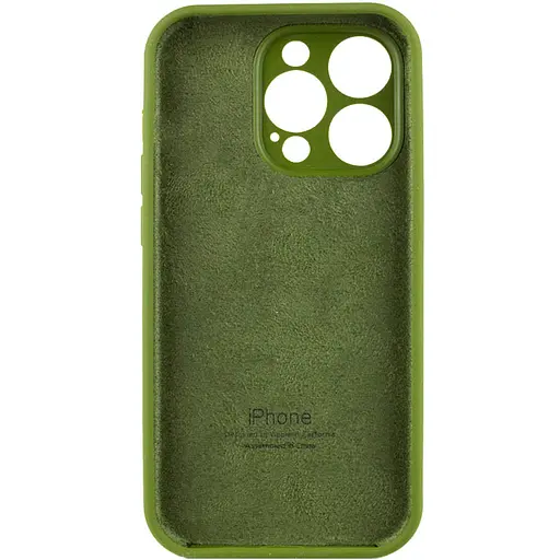 Чохол Epik Silicone Case Full Camera Protective (AA) для Apple iPhone 13 Pro (6.1) Зелений/Dark Olive - фото 4