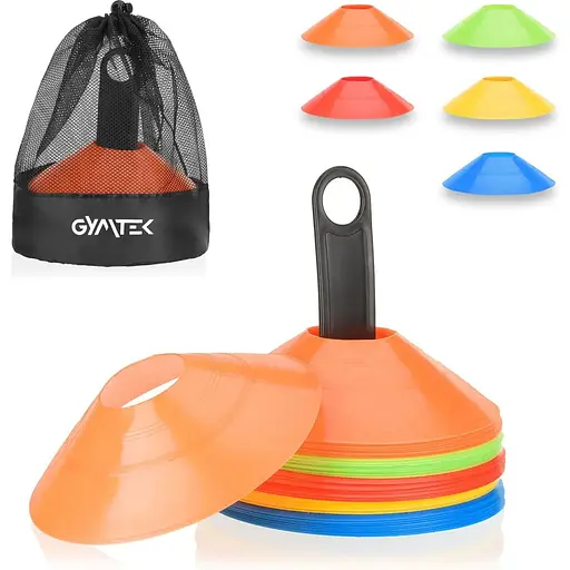 Набір фішок для тренувань Gymtek 18смx5см / 50шт різнокольорові - фото 8