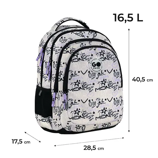 Рюкзак GoPack Teens 162M-1 Черно-молочный (GO26-162M-1) - фото 2