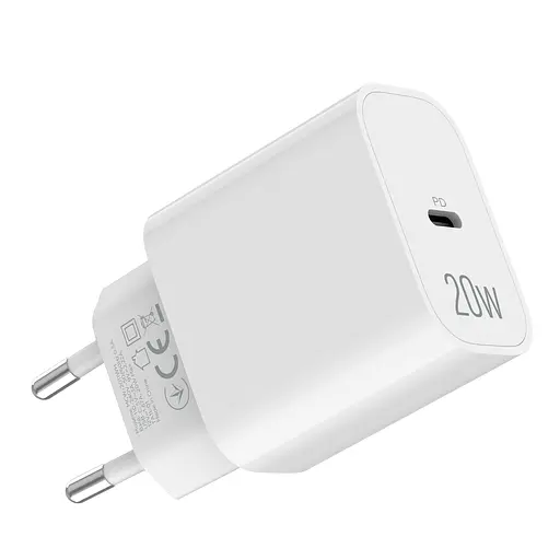 Зарядний пристрій мережевий MAKE 20W Type-C PD3.0 White - фото 5