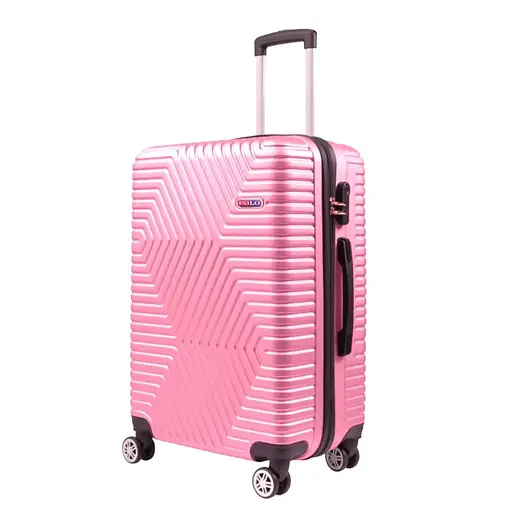 Валіза Велика (L) Полікарбонат На 4-х подвійних колесах 120Л POLO ПК016-L Ніжно-Рожевий