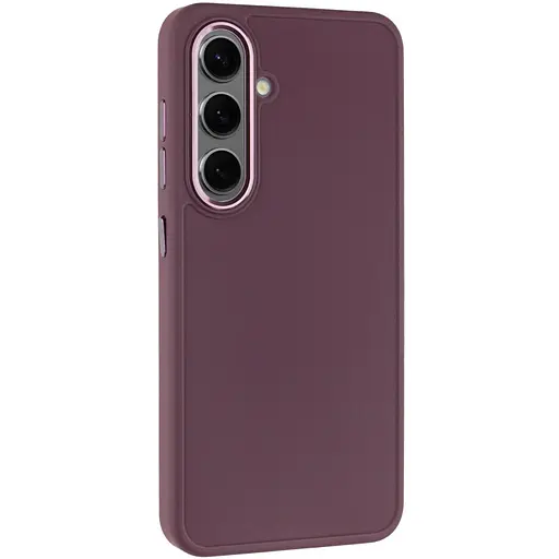 Чохол Epik TPU Bonbon Metal Style для Samsung Galaxy S24+/S25+ Бордовий/Plum
