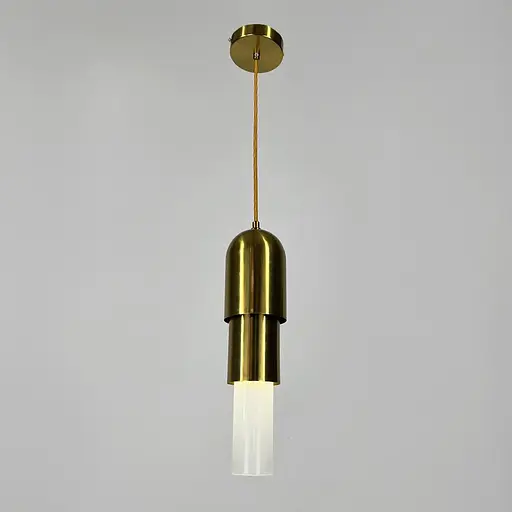 Підвісний світильник з латунним металевим та скляним плафоном | Line F | Арт. AA463/1 AB - фото 1