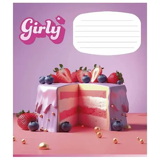 Зошит учнівський "Girly" Школяр 012-3330L-1 в лінію, 12 аркушів