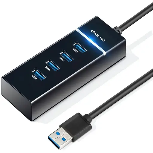 USB-хаб XON SmartHub Lite (USB3.0, 3хUSB2.0) Черный (UHALP040043B 5023) - фото 3