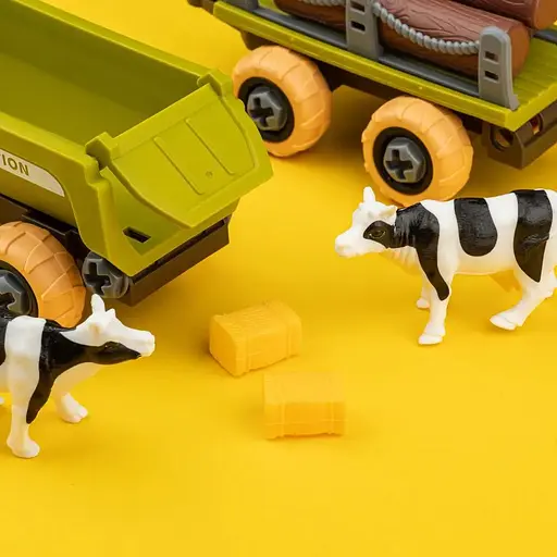 Игровой набор Otamanko Веселый хутор трактор с прицепами и фермер с коровами - фото 8