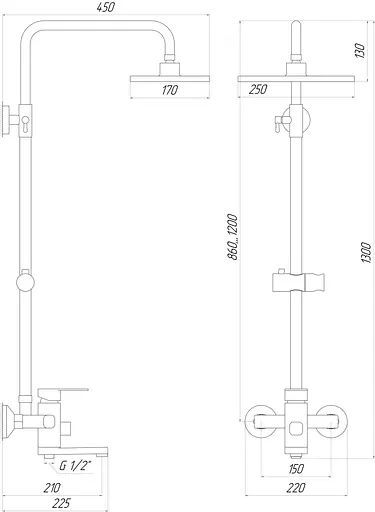 Душевая система Domino Malibu DMS-0005, Хром - фото 5