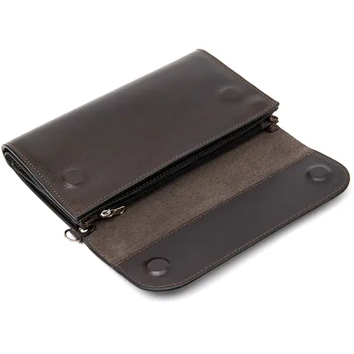 Кожаный мужской клатч GRANDE PELLE 22х13,5х2,5 см sum0015563 - фото 3