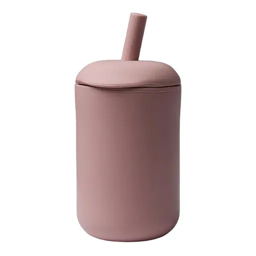 Поїльник-непроливайка oldbro 175 мл із трубочкою plum - фото 1