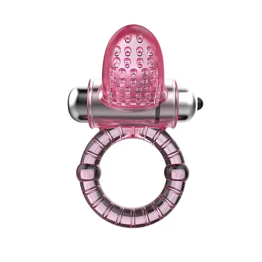 Эрекционное кольцо с вибрацией Baile Sweet 10.3 см розовый - фото 3