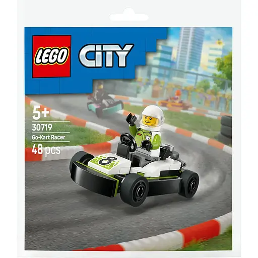Конструктор LEGO City Гонщик на картингу 48 деталей (30719)