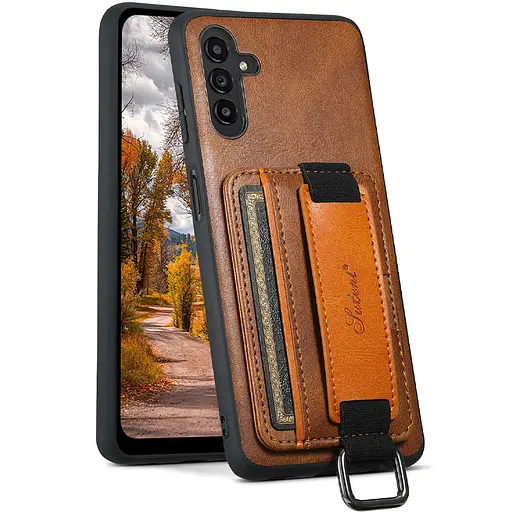 Шкіряний чохол Epik Wallet case and straps для Samsung Galaxy S24 Коричневий / Brown - фото 2