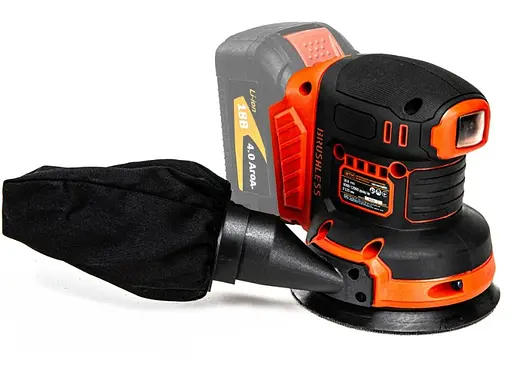 Аккумуляторная эксцентриковая шлифмашина GTM OSC18/125BL + АКБ и ЗУ (OSC18/125BL_KIT) - фото 2