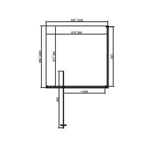 Душевая кабина Dusel DL198BP + DL196BP Black Matt Paint 1000x1000x1900, Черный матовый, Универсальная, прозрачная, 100x100 - фото 2