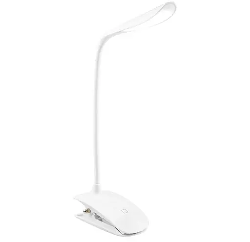 Настільна лампа ColorWay Flexible & Clip з вбудованим акумулятором White (CW-DL04FCB-W) - фото 1