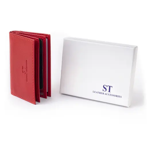 Женский кожаный кошелек-визитница ST Leather 10х6.5х1 см acs0015962 - фото 7