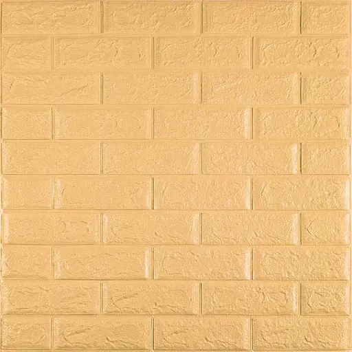 3D панель самоклеящаяся 700х770х5мм кирпич Желто-песочный (009-5) SW-00000028 - фото 1