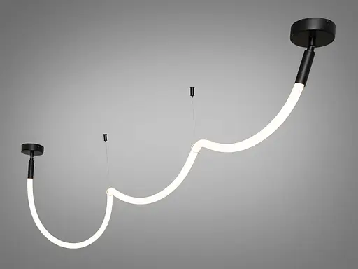 Трендовая светодиодная люстра Romin шланг мощностью 22 Вт черный - фото 2