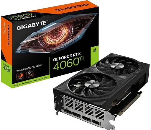 Відеокарта Gigabyte RTX 4060 Ti 8Gb WINDFORCE OC V2 (GV-N406TWF2OC-8GD) (GV-N406TWF2OCV2-8GD) (GDDR6, 128 bit, PCI-E v4.0 x8) Б/в - фото 8