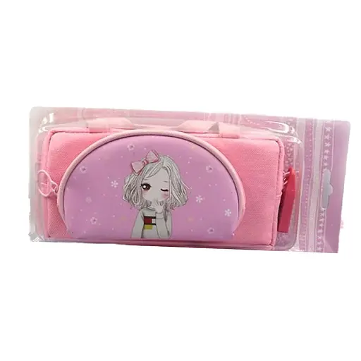 Пенал Girl, 2 відділення, 20x9x6.5 см, 1744DB (В асортименті)