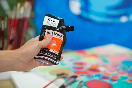 Акрилова фарба Sennelier Abstract, 120 мл, Кадмій червоно-помаранчевий відтінок (Cadmium Red Orange Hue) - фото 4