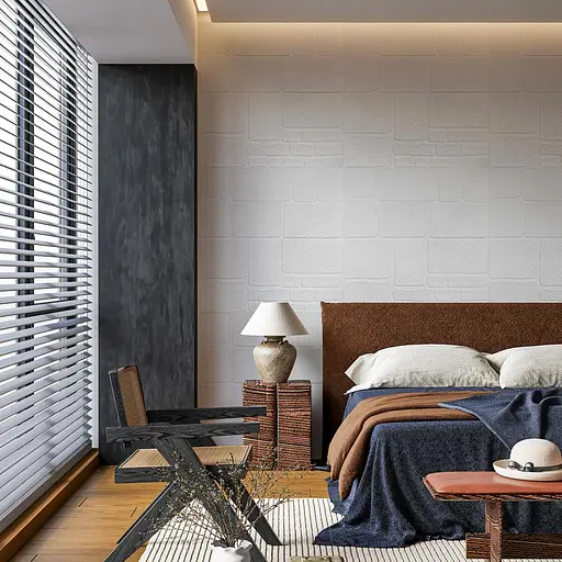 Самоклеящаяся 3D панель 700х700х6мм Камень белый (151) SW-00001155 - фото 5