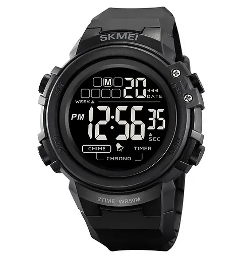Годинник чоловічий наручний спортивний Skmei 2260 (Чорний з чорним)
