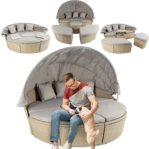 Садовая мебель Di Volio Milano бежево-серая - фото 2